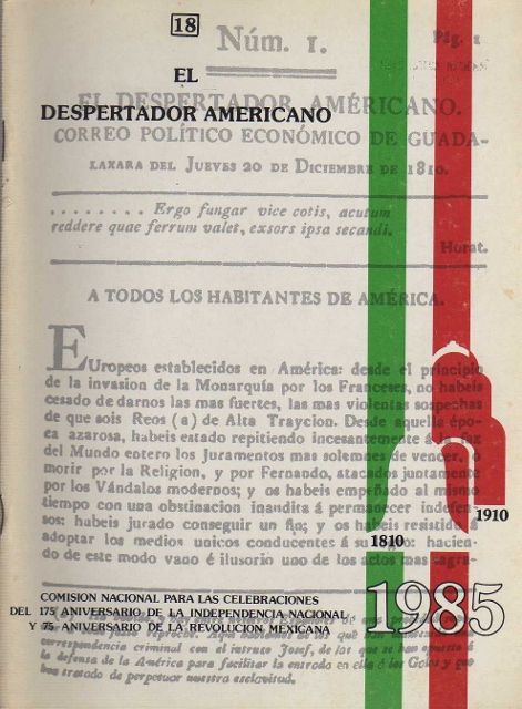 SERIE DE CUADERNOS CONMEMORATIVOS. EL DESPERTADOR AMERICANO. 18